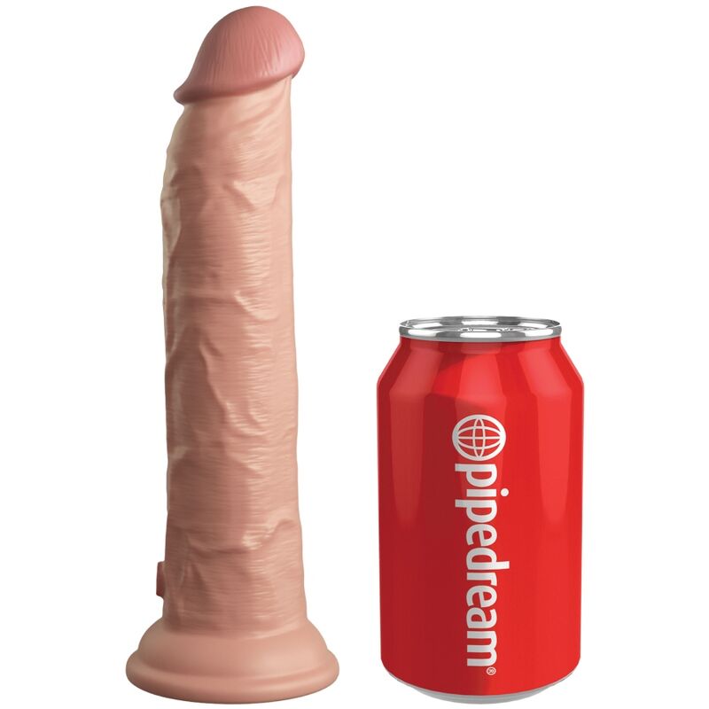 Vibratore dildo realistico KING COCK Elite in silicone da 23 cm con telecomando, dettagli realistici e superficie liscia.