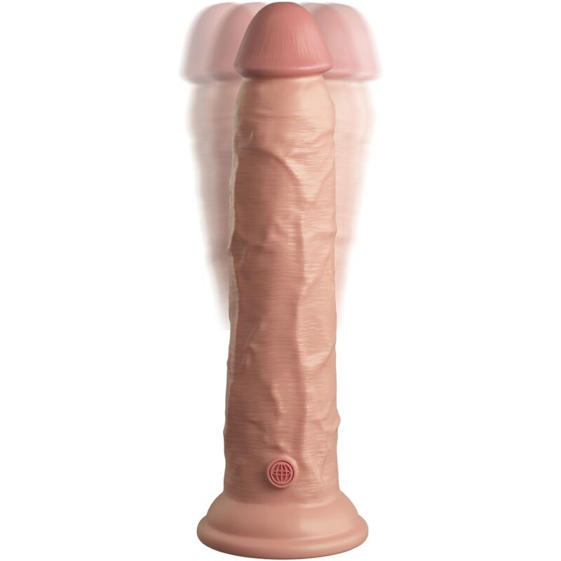 Vibratore dildo realistico King Cock Elite in silicone da 23 cm con telecomando, design dettagliato e maneggevole.