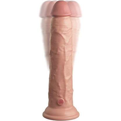 Vibratore dildo realistico King Cock Elite in silicone da 23 cm con telecomando, design dettagliato e maneggevole.