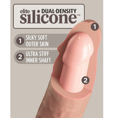 Vibratore dildo realistico KING COCK Elite in silicone con telecomando, lunghezza 23 cm, design dettagliato e resistente