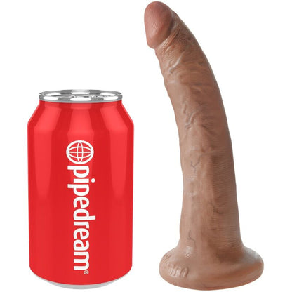 Penis realistico KING COCK Caramel, lunghezza 17,5 cm, dettagli realistici e texture naturale, per uso personale.