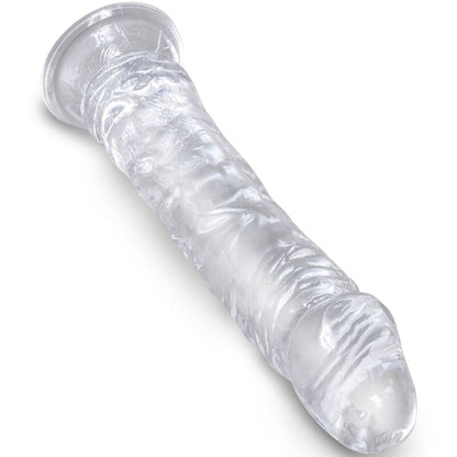 Penis realistico trasparente KING COCK di 19,7 cm, modello chiaro, visibile in dettaglio nell'immagine.