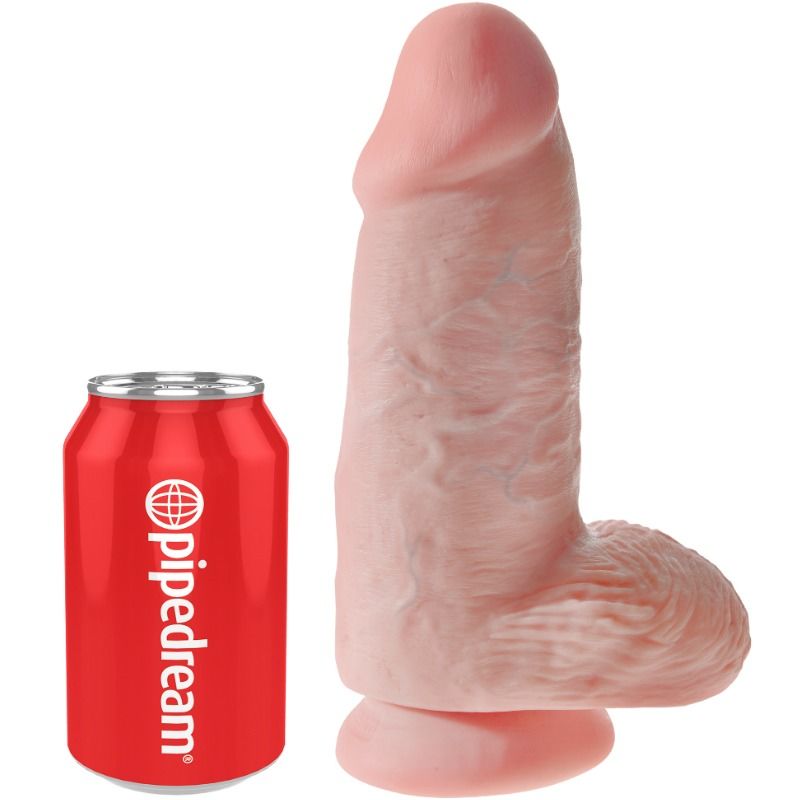 Penis realistico Chubby KING COCK di 23 cm, dettaglio di un pene realistico con forma gonfia e texture naturale.