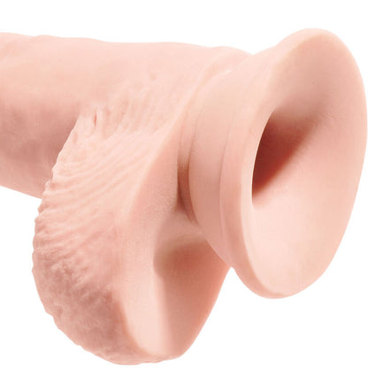 Penis realistico KING COCK con sfere, lunghezza di 19,4 cm, leggero, modellato dettagliatamente, morbido e resistente.