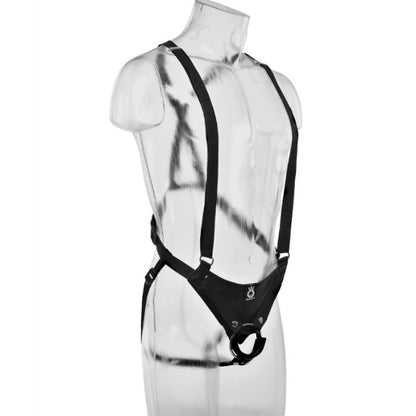 Sistema di regolazione KING COCK Hollow Strap-On carne, 28 cm, con cinturino regolabile e dettagli realistici.