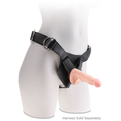 Dildo triplo densità KING COCK PLUS, 14 cm, con superficie dettagliata e forma realistica, ideale per stimolazione.