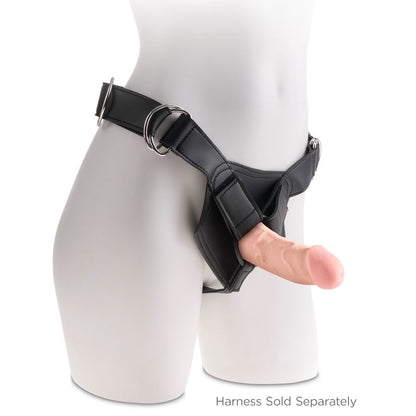 Dildo tripla densità KING COCK PLUS, lunghezza di 15 cm, con superficie dettagliata, in silicone realistico.