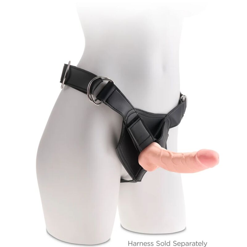 Dildo tripla densità KING COCK PLUS, lunghezza 18,4 cm, con superficie realistica e dettagli accurati.