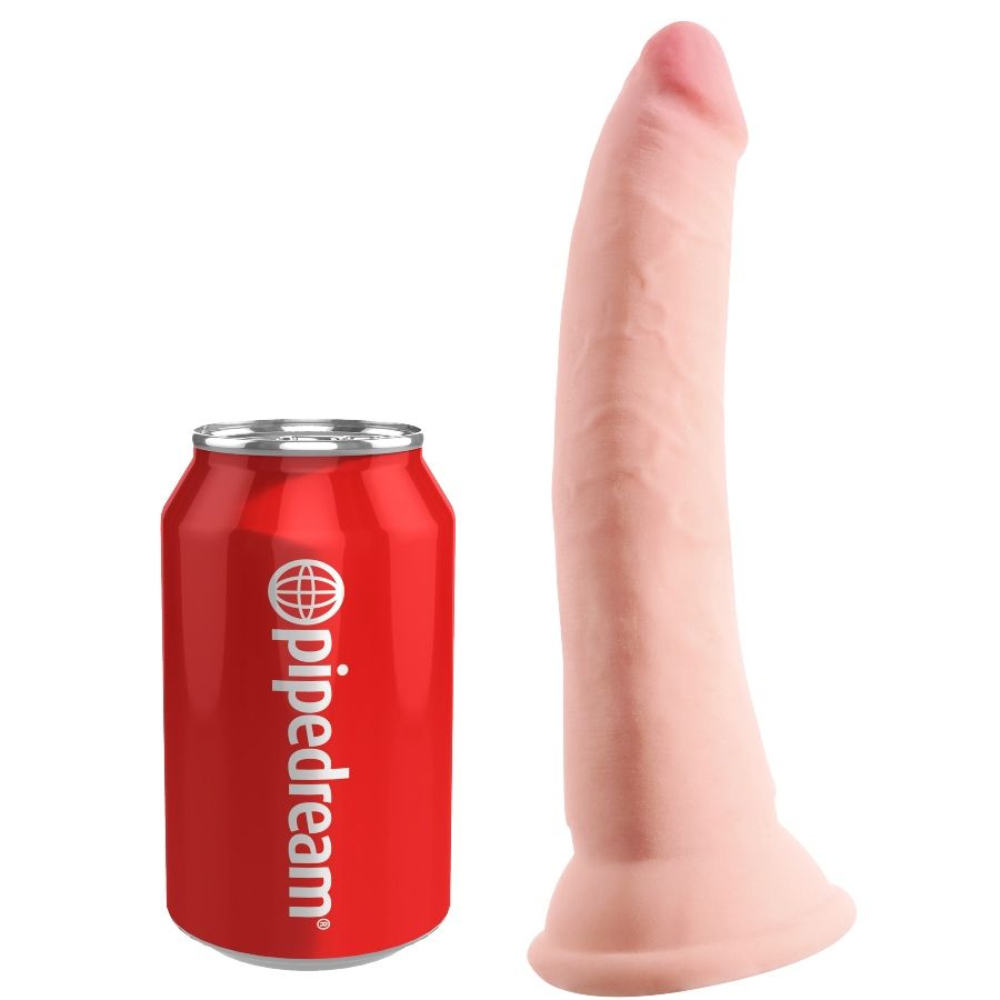 Dildo triplo densità KING COCK PLUS, lunghezza 18 cm, con superficie dettagliata e forma realistica.