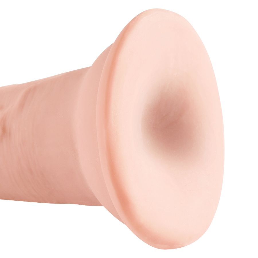 Dildo tripla densità KING COCK PLUS, 23 cm, con superficie dettagliata, in silicone realistico, per uso intimo e stimolante.