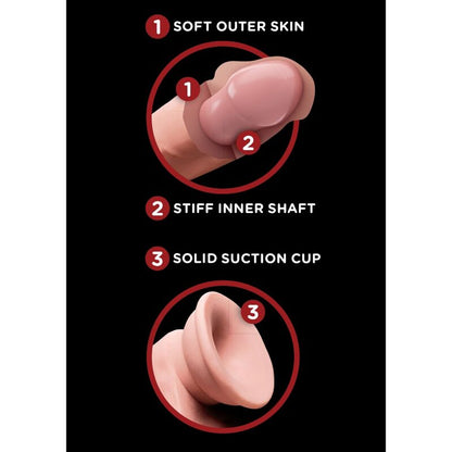 Dildo oscillante KING COCK PLUS da 12,7 cm con sfere 3D, dettagli realistici e superficie liscia, prodotto per adulti.
