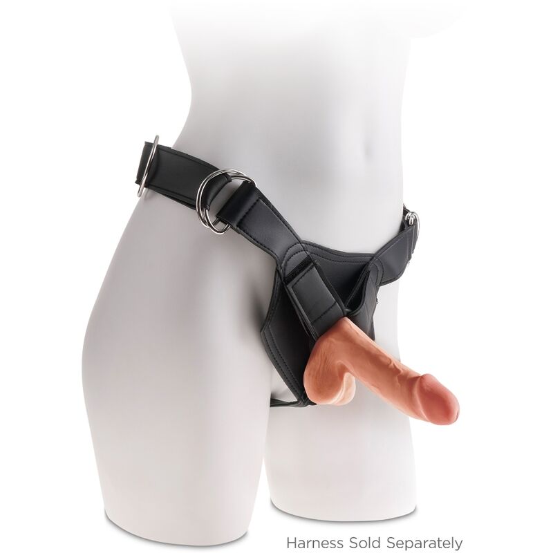 Dildo KING COCK PLUS 3D con sfera, lunghezza 17 cm, realizzato in materiale realistico, dettagliato e di alta qualità.