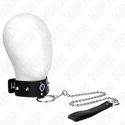 Collana KINK di 65 cm con cinturino regolabile da 36 a 43 cm, con dettagli in diamanti blu, di marca KINK COLLAR & GAG