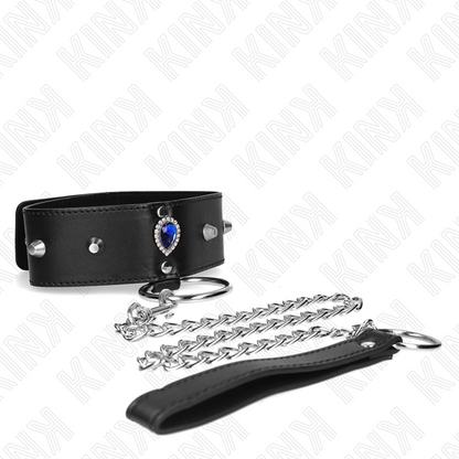 Collana KINK di 65 cm con cinturino regolabile di diamanti blu, delicata e elegante, con dettagli di alta qualità.