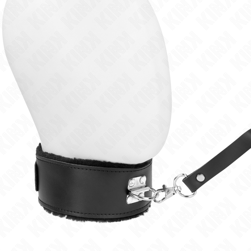 Collana con cintura KINK in pelle nera regolabile, lunga 116 cm, con cinturino di 6 cm di larghezza, per uso BDSM.