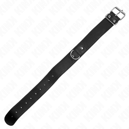 Collana con cintura regolabile KINK in nero, lunga 116 cm, cinturino di 8 cm, perfetta per accessori di moda alternative.