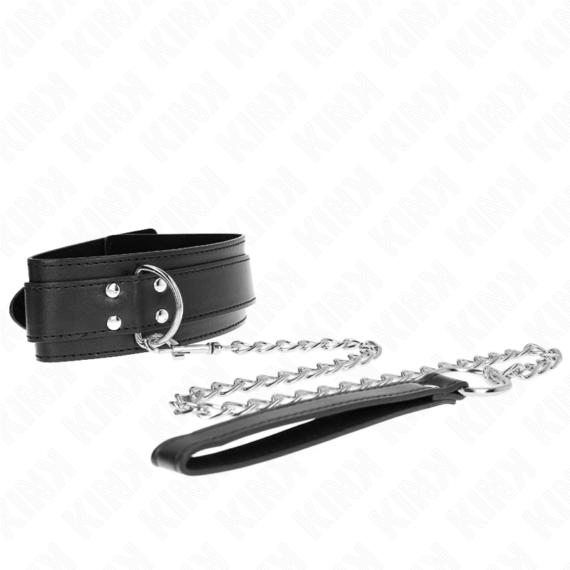 Collana con cinturino KINK in argento regolabile, lunga 65 cm, con fibbie e dettagli in metallo, stile elegante e versatile.