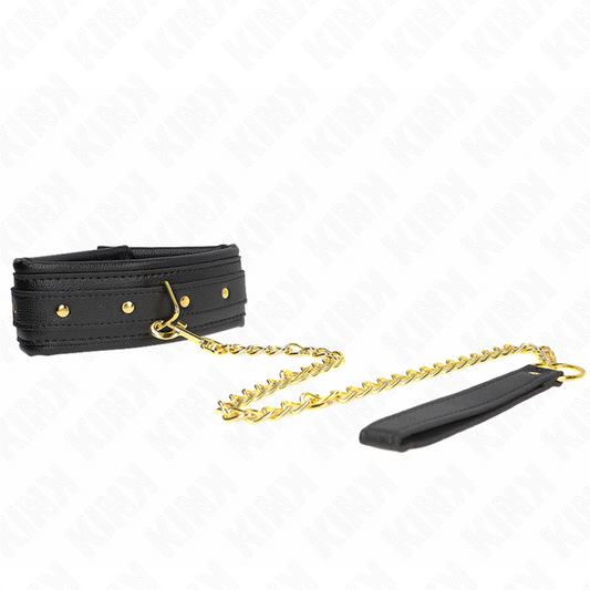 Collana con cinturino in similpelle spugna KINK, modello regolabile da 37 a 54 cm, larga 3 cm, in stile bondage.