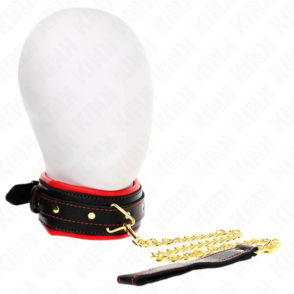 Collana con cinturino in similpelle spugna modello 2 regolabile, marca KINK COLLAR & GAG, lunghezza 37-54 cm, larghezza 3 cm