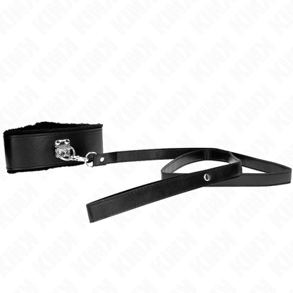 Collana con guinzaglio KINK in argento nero, lunghezza 116 cm, con borchie, regolabile tra 40-48 cm, modello 4.
