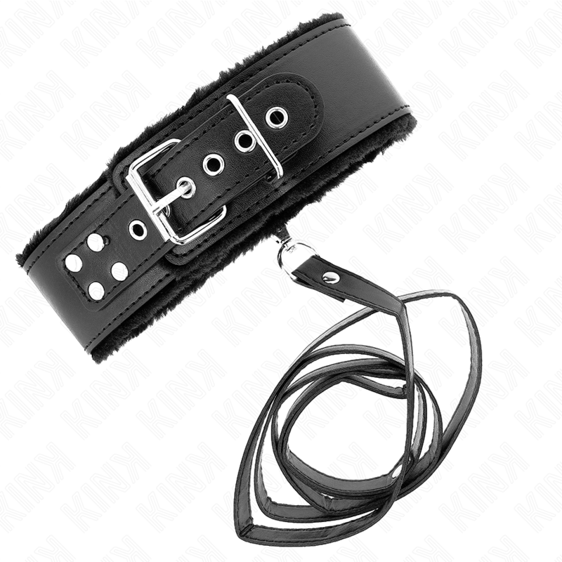 Collana con guinzaglio KINK in argento nero, lunga 116 cm con borchie, regolabile tra 40-48 cm, modello 4.