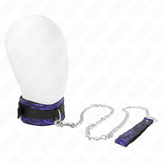 Collana corta in pizzo di velluto KINK con cintura di 105 cm e profilo in nylon, accessorio di moda elegante e originale.