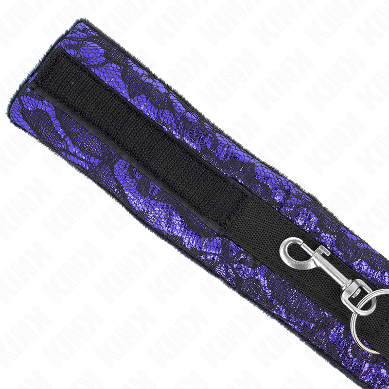 Collana corta in pizzo di velluto KINK con cintura in nylon, lunghezza 105 cm, profilo 44x5,5 cm, stile elegante e raffinato.