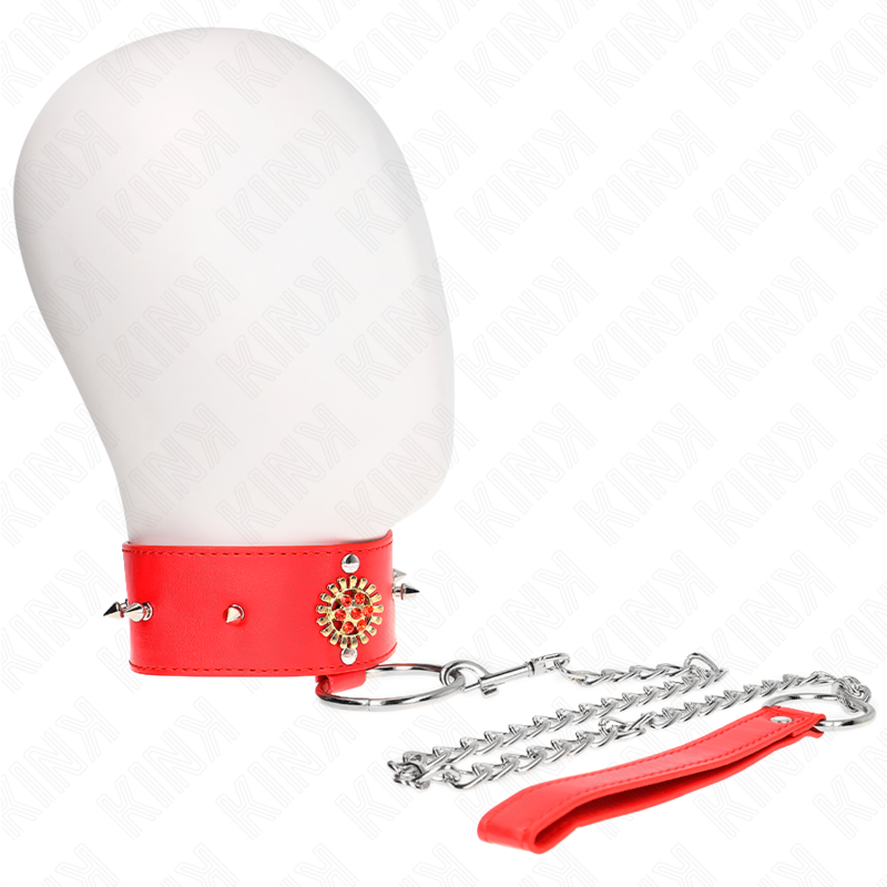 Collana di diamanti rossi KINK con cintura regolabile lunga 65 cm, dettagli eleganti e materiali di alta qualità.