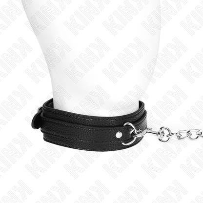 Collana fantasia a forma di serpente con guinzaglio, lunga 65 cm, marca KINK COLLAR & GAG, in pelle con dettagli decorativi