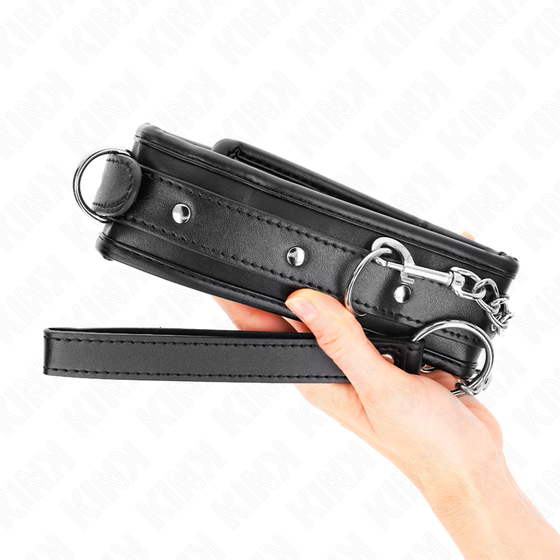 Collana pesante regolabile KINK con cintura da 65 cm, modello 1, visibile in dettaglio con fibbia e design robusto.