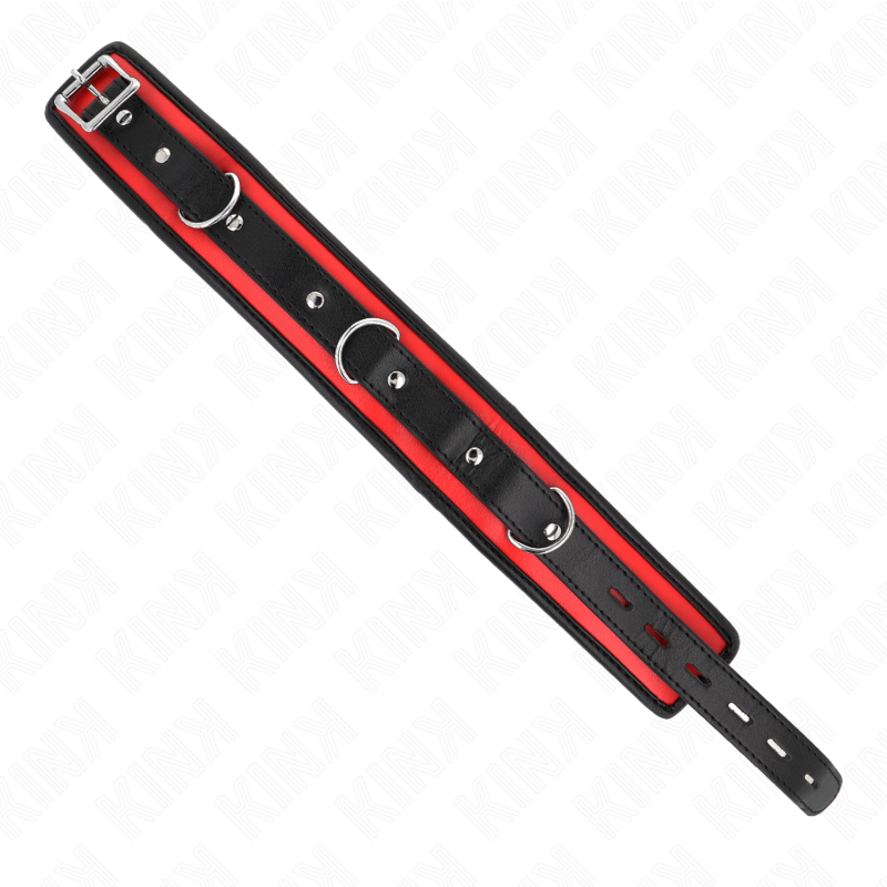 Collana pesante KINK con cintura regolabile da 36,5 a 50 cm, modello 2, in metallo nero e design robusto.