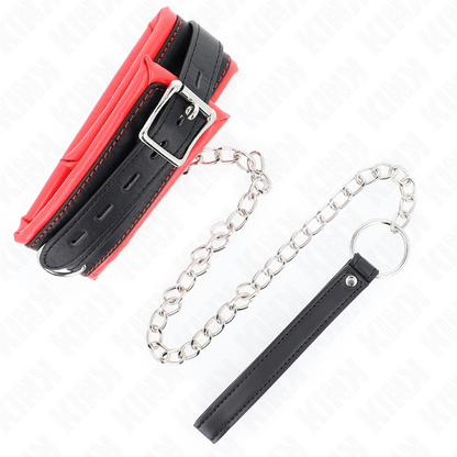 Collana pesante KINK con cinturina regolabile da 36,5 a 50 cm, modello 3, in acciaio robusto con dettagli sobri.