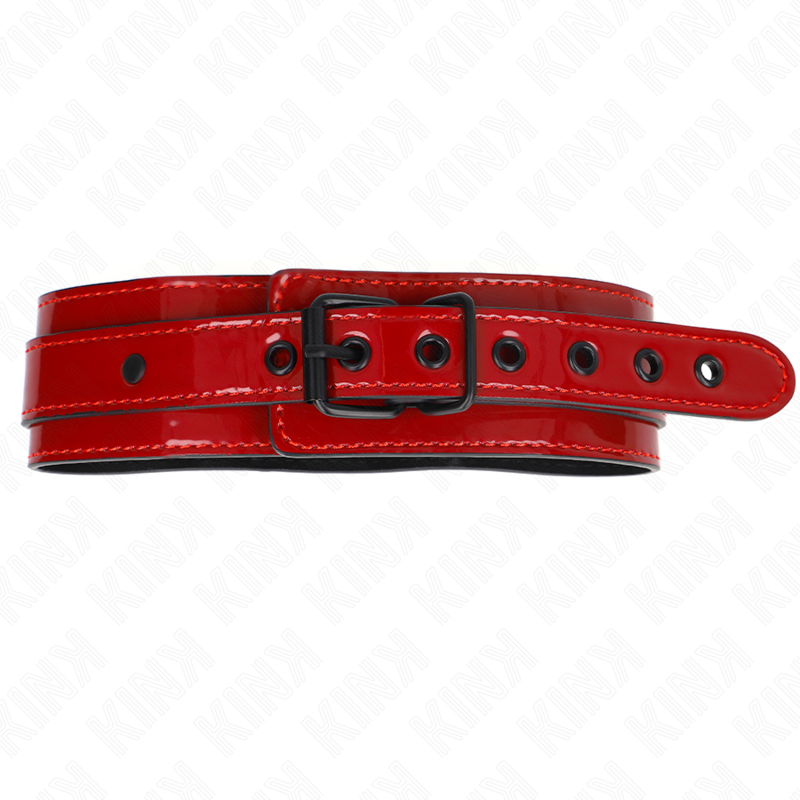 Collana regolabile KINK colore vino rosso, lunghezza da 37,5 a 49,5 cm, con dettagli in metallo, stile elegante e versatile