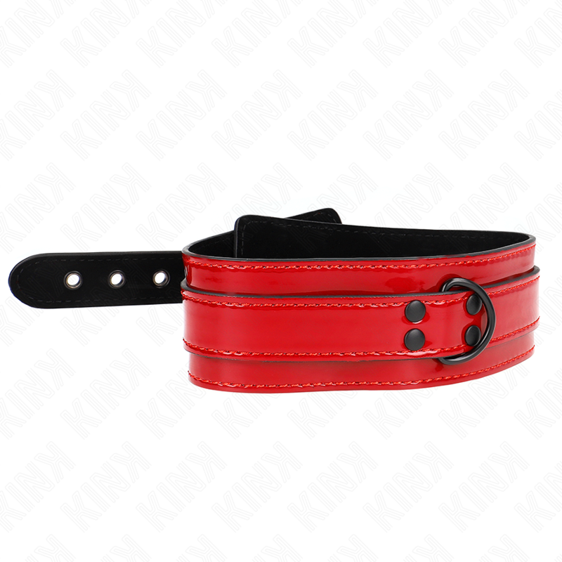 Collana regolabile KINK in colore vino rosso, lunghezza da 37,5 a 49,5 cm, con dettagli di 5 cm, per accessori di moda e BDSM