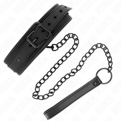 Collare bondage in neoprene modello 1 con cintura regolabile da 78 cm, dimensioni 37,5 x 49,5 cm, marca KINK COLLAR & GAG.