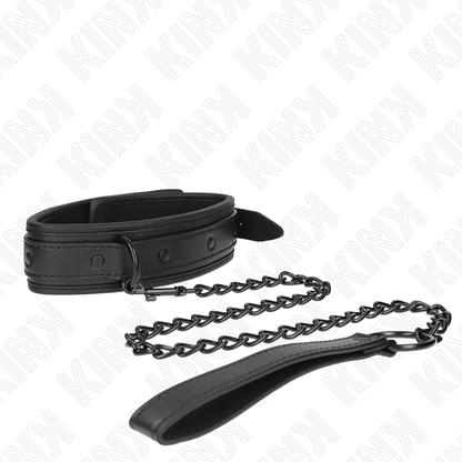 Collare bondage in neoprene modello 2 con cintura regolabile, colore nero, misura 78 cm e dimensioni 37,5 x 49,5 cm, marca KINK.