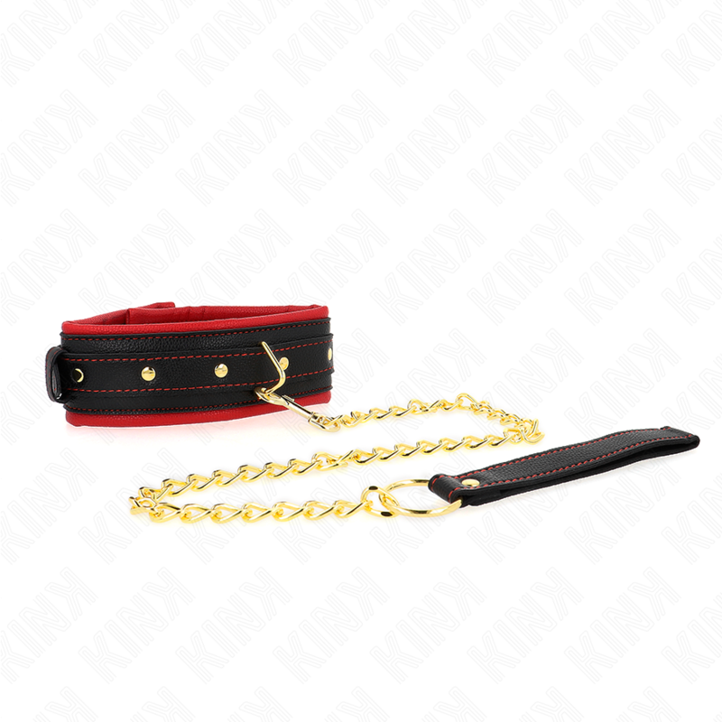 Collare con guinzaglio in tessuto regolabile KINK, colore tinto, lunghezza 33-48 cm, larghezza 5,7 cm, per uso personale e intimo