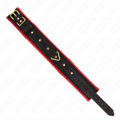 Collare con guinzaglio in tessuto tintato regolabile da 33 a 48 cm, marca KINK COLLAR & GAG, dettaglio visibile in immagine