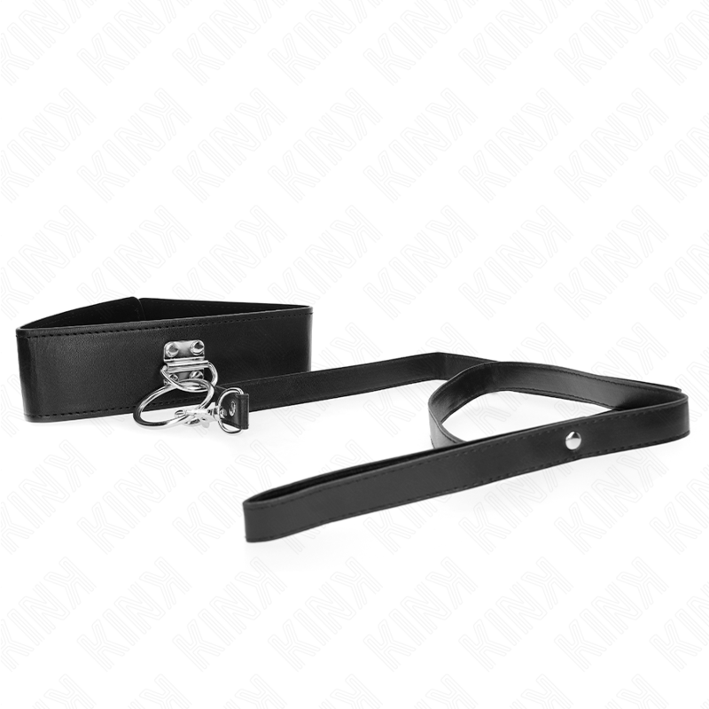 Guinzaglio KINK con borchie, lunghezza 116 cm, collare e cinturino in similpelle 50x5 cm, accessorio per animali e addestramento