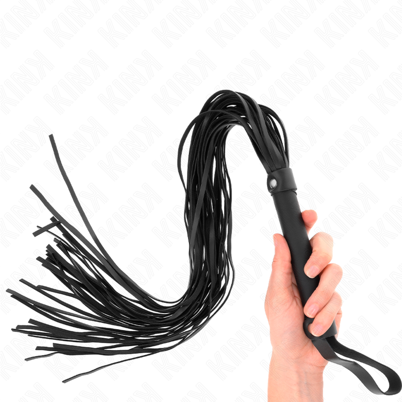 Frusta in pelle di pecora KINK Impact & Touch lunga 60 cm, con impugnatura robusta e design realistico.