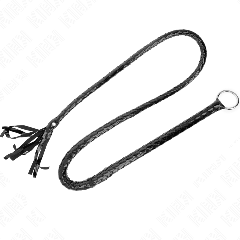 Frusta lunga in PVC lucido KINK IMPACT & TOUCH, 138 cm, con impugnatura ergonomica e superficie liscia e brillante