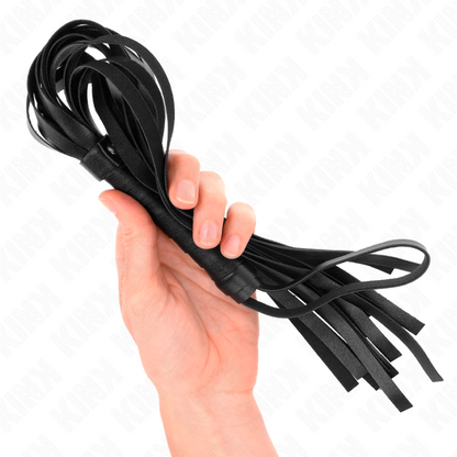 Frusta semplice nera KINK Impact & Touch lunga 45 cm, con impugnatura in morbido materiale e frusta in cuoio resistente.