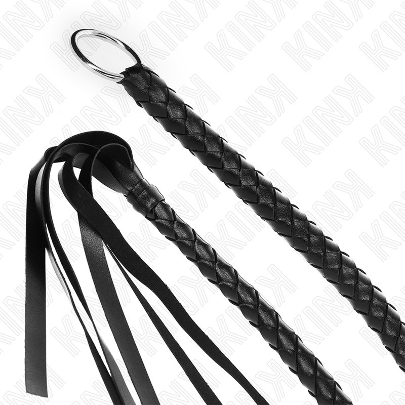 Frusta a serpente nera da 65 cm con anello manico, marca KINK IMPACT & TOUCH, immagine dettagliata e texture visibile