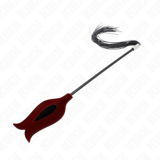 Frustino in silicone rosa KINK Impact & Touch, 45 cm, con manico robusto e dettagli testurizzati per stimolazione.