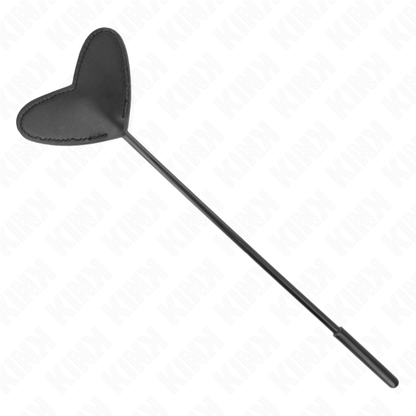 Palette nera a forma di cuore KINK Impact & Touch, 33x10 cm, con dettagli eleganti e superficie liscia.