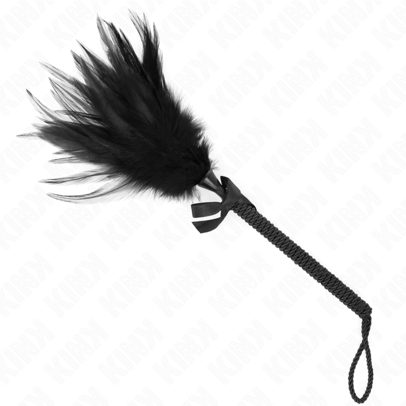 Piume di pollo giocose di 35 cm del brand KINK Impact & Touch, morbide e leggere, visibili su sfondo neutro.