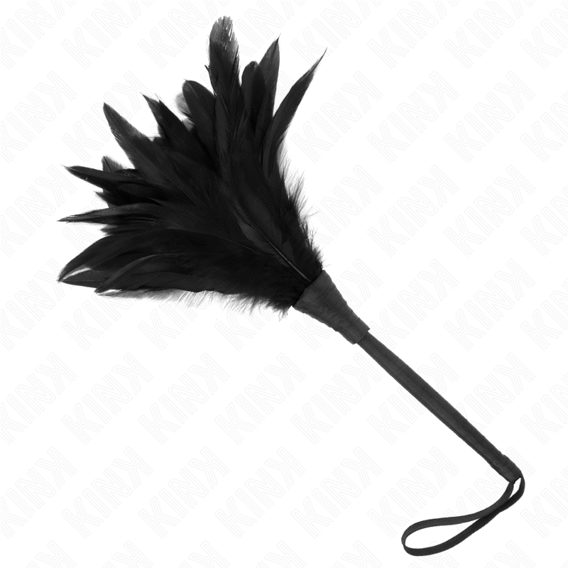 Piume di pollo nere a forma di corno, lunghezza 36 cm, marca KINK IMPACT & TOUCH, decorazione originale e artistica.
