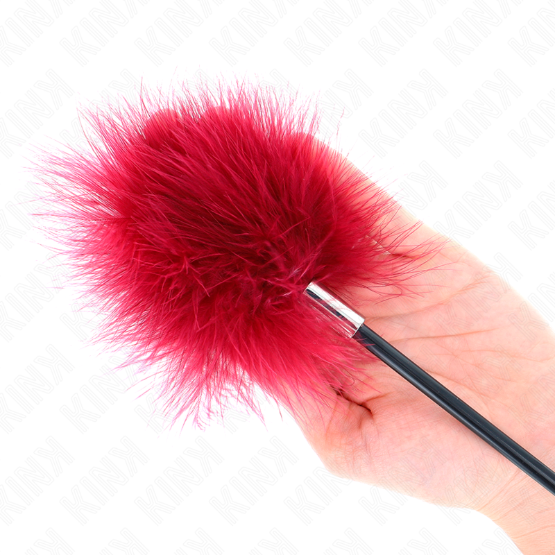 Piume solleticanti KINK Impact & Touch con pagaia a forma di rosa, lunghezza 8 cm, in morbido materiale per stimolazione sensoriale