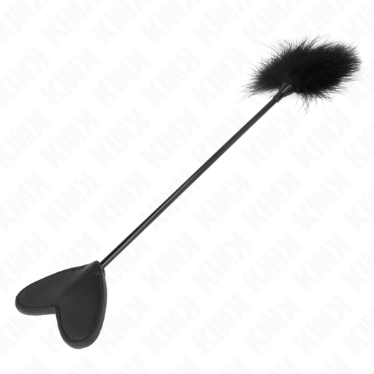Piume solletico con cuore in pagaia di 31 cm del brand KINK IMPACT & TOUCH, visibile in questa immagine.