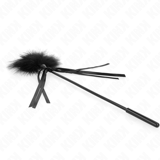 Più naturale: Piume Tickle KINK Impact & Touch con fiocco, lunghezza 35 cm, morbide e delicate per giochi sensoriali.